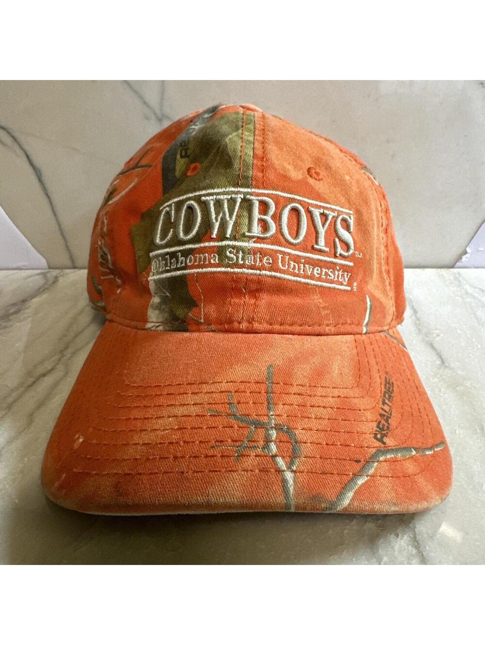 OSU Cowboys Orange Camp Realtree The Game Strapback Baseball Hat Cap